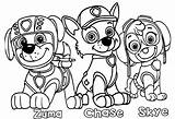 Patrol Paw Coloring Pages Printable Kids Cartoon Print Color Zuma Dog Chase sketch template