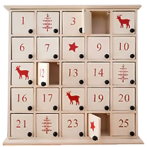 white wooden nordic advent calendar box partyware essentials party ark