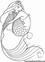 Meerjungfrau Mandala Färbung sketch template
