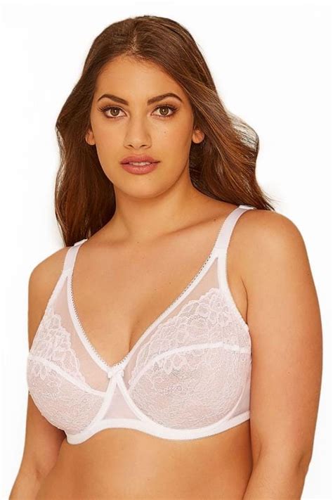 white glamour lace and mesh underwired bra yours clothing