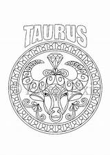 Coloring Taurus Pages Zodiac Adult Printable Para Signs Signos Colorir Etsy Desenhos Colouring Do Planet Vendido Produto Por Kids Sold sketch template