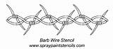 Stencil Barbed Barb Barbwire Stencils Airbrush sketch template