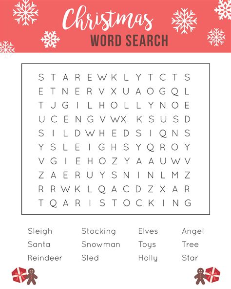 holiday word scramble printable