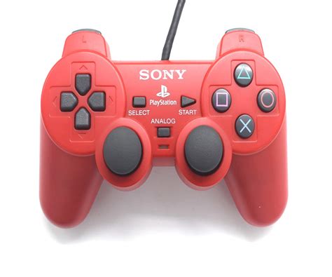 ps official dualshock  controller hard red ps controller baxtros