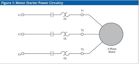 motor starter circuit breaker wiring diagram