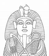 Egyptian Coloring Tut Drawing Sarcophagus King Tutankhamun Mummy Pages Egypt Pharaoh Coffin Drawings Color Kids Tutankhamen Statue Getdrawings Gold Mummies sketch template
