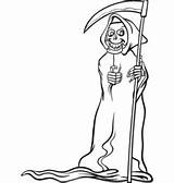 Coloring Vector Book Grim Reaper Death Similar sketch template