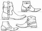 Coloring Shoes Men Boots Shoe Pages Man Sketch Ekaterina sketch template