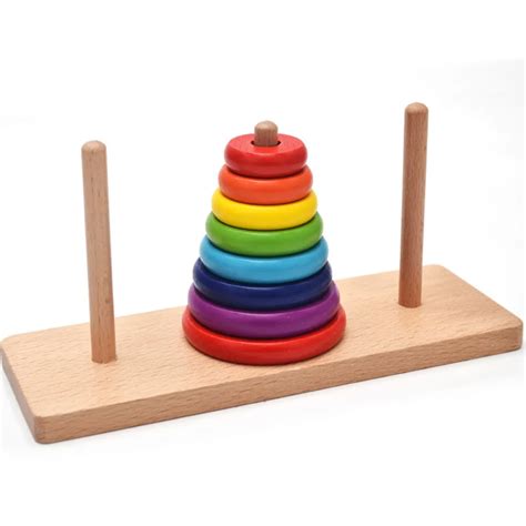 buy kid stacking game toy wooden removable stack sort