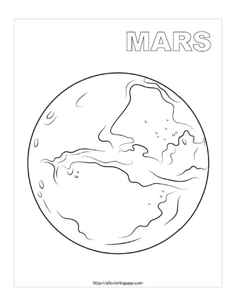 planet mars coloring page  printable coloring page