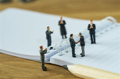 business agreement concept  miniature people small figure bu stock photo image