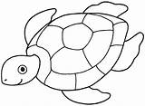 Turtle Templates Sea Swimming Clip Coloring Pages Animal Baby Color Sheet Stencils sketch template