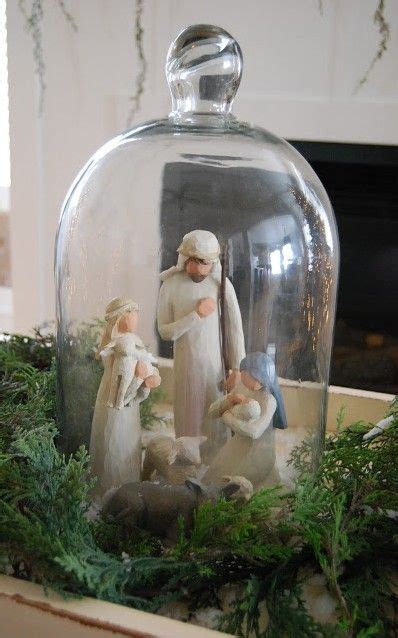 nativity scene in a cloche home by heidi {tis the season~2011} christmas spirit ️