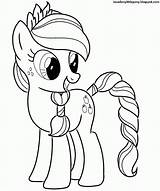 Ponis Applejack Unicorn sketch template