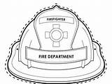 Hat Fireman Printable Template Wearable Fire Preschool Kindergarten Department Safety sketch template
