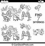 Coloring Book Illustration Differences Ant Anthill Near Game Group Finding Seven Cartoon Between sketch template