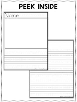 primary lined writing paper  nicole  eliceo tpt