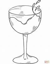 Coloring Wine Glass Pages Supercoloring Printable sketch template