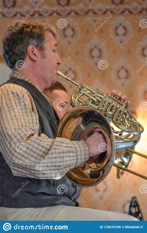 French Horn Players At Old World Wisconsin Editorial Photo Image Of