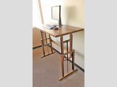 Manually Adjustable Wooden Standing Desk by tjrwoodshop on Etsy