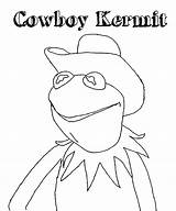 Kermit Coloring Frog Pages Cowboy Texas Coloringsky Hearts sketch template