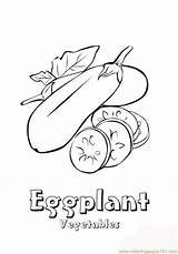 Coloring Eggplant Pages Vegetables Vegetable Coloringpages101 Printable Online Natural Kids Color Books sketch template