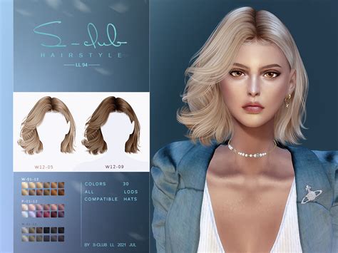 short curly hairstyle   club  sims resource sims  hairs