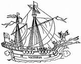 Ships Coloring Pages Magellan Ferdinand Columbus Ship Trinidad Victoria Conception Discovery Synge Heritage History Victory Related Posts Book Antonio San sketch template