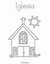Iglesia Coloring Built California Usa sketch template