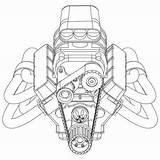 Motor Hete Racing Tekening Staaf sketch template