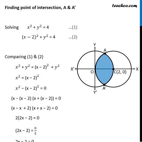 question  find area enclosed   circles xy