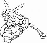Pokemon Coloriage Legendaire Imprimer Pokémon Légendaire Rayquaza sketch template