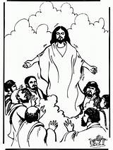 Ascension Jesus Coloring Pages Christ Clipart Testament Familyholiday Children Bible Advertisement sketch template