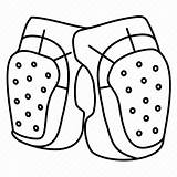 Knee Pads sketch template