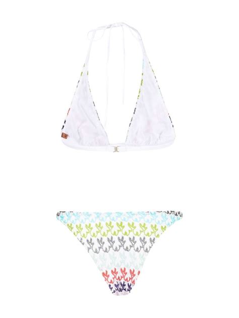 missoni embroidered design bikini farfetch