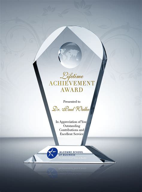 lifetime achievement award trophy employee recognition