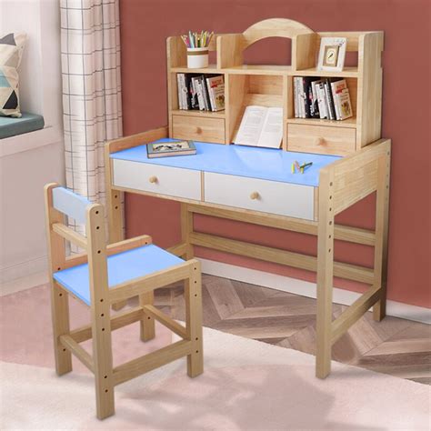 harriet bee adjustable height wooden student desk  chair set