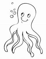 Octopus Coloring Printable Kids Pages Drawing Clipart Cartoon Cute Color Library Getdrawings Getcolorings Lovely sketch template