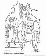 Bible Story Heaven Coloring Pages Jacob Sunday School Characters Color Stairway Children Dream Kids Stories Sheets Ladder Drawing Sheet Activity sketch template