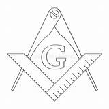 Masonic Compasses Freemasonry Mystery sketch template