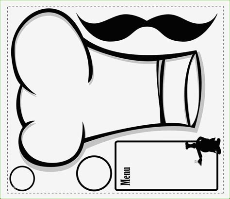 directions  sew  chefs hat coloring pages png