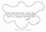 Colouring Orange Splats Colour Pages Splat Crayon Activityvillage Grey sketch template