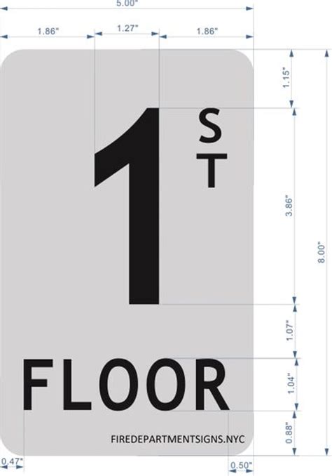 floor number sign st floor sign