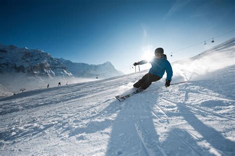 Sunny Winter Day Perfect For Skiing Winter Sports