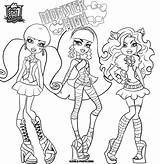 Monster High Coloring Color Pages Print Kids Children sketch template