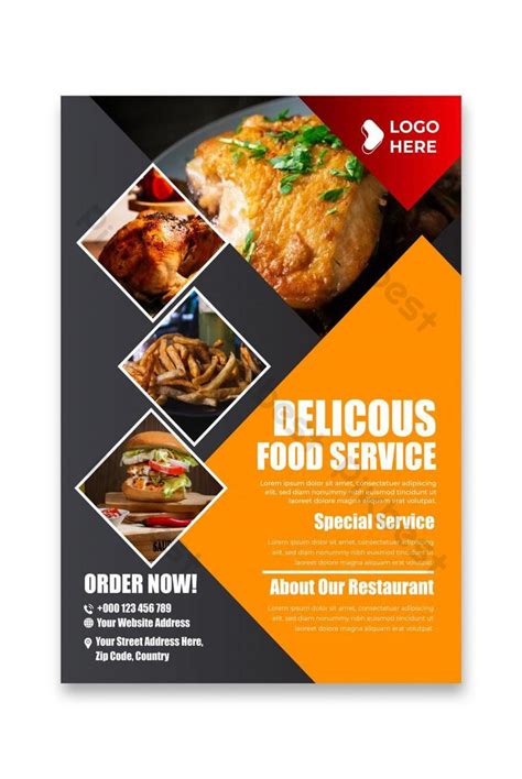 restaurant flyer  food poster design templates ai