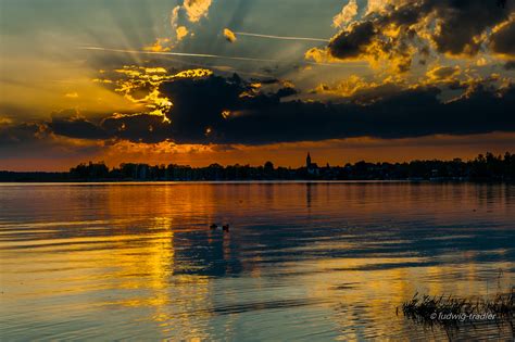 chiemsee foto bild landschaft bach fluss  sonnenuntergang bilder auf fotocommunity