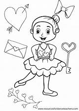 Ballet Pages Colouring Dance Preschool Related sketch template