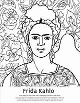 Frida Kahlo Rivera Khalo Imagui Pablo Arcimboldo Joan Miro Enseignement Artistes Nenos Famosos Famosa Colorier Cours Projetos Feuilles Artiste Idées sketch template