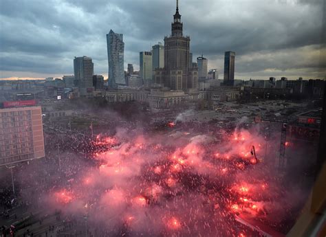 nationalist march dominates polands independence day   york times